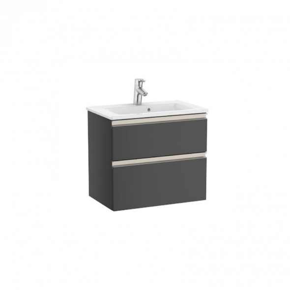 Zestaw unik Roca Gap 60 cm, szafka z umywalką w. Compacto. antracyt połysk A851495153