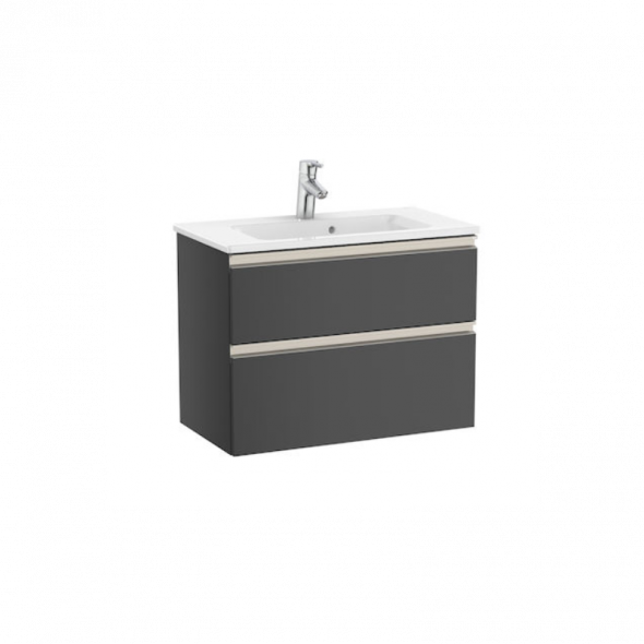 Zestaw unik Roca Gap 70 cm, szafka z umywalką w. Compacto. antracyt połysk A851496153