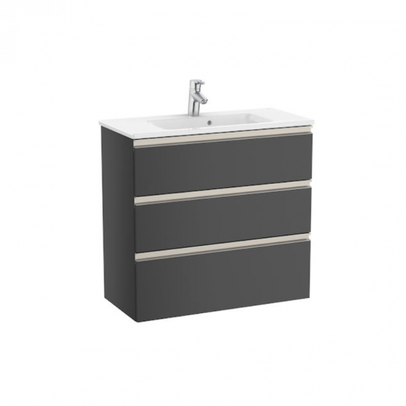 Zestaw unik Roca Gap 80 cm, szafka z umywalką w. Compacto. antracyt połysk A851499153
