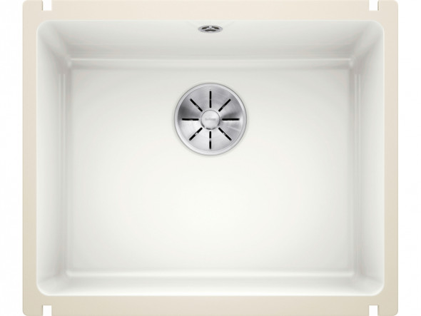 Zlewozmywak ceramiczny Blanco Subline 500-U 54x46cm Ceramika PuraPlus Biały połysk, InFino 523733