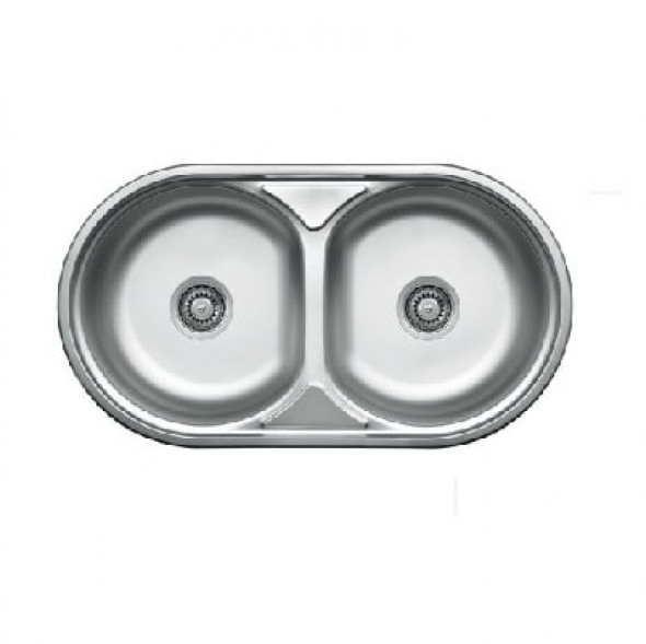 Zlewozmywak Deante Duet stal szlachetna 2-komorowy bez ociekacza ZYD0203