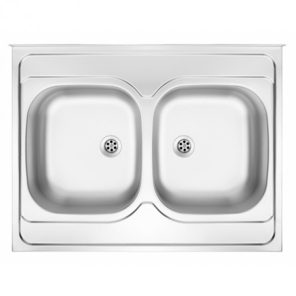 Zlewozmywak Deante Tango 2-komorowy bez ociekacza stal szlachetna ZM6020N