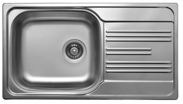 Zlewozmywak Deante Xylo 1-komorowy z ociekaczem, Stal dekor ZEX3113