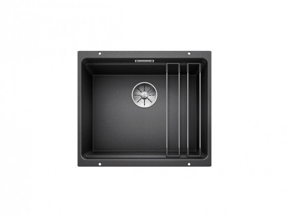 Zlewozmywak granitowy Blanco Etagon 500-U Silgranit 53x46cm antracyt, InFino, szyny 522227