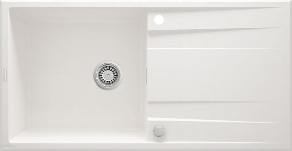 Zlewozmywak granitowy Deante Eridan alabaster granit 1 z ociekaczem 1000X520X203, 3,5" + osprzęt space saver lux ZQE_A713