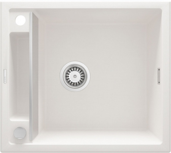 Zlewozmywak granitowy Deante Magnetic alabaster granit 1 560X500X219MM, 3,5" + osprzęt space saver ZRM_A103