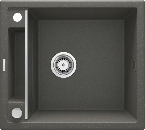 Zlewozmywak granitowy Deante Magnetic antracyt 1 560X500X219, 3,5" + osprzęt space saver ZRM_T103