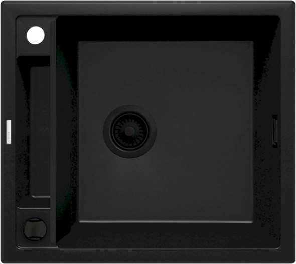 Zlewozmywak granitowy Deante Magnetic nero granit 1 560X500X219, 3,5" + osprzęt space saver NERO ZRM_N103