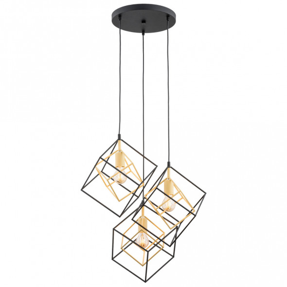 Argon 1455 Kreta 3x15W Lampa wisząca czarny/złoty
