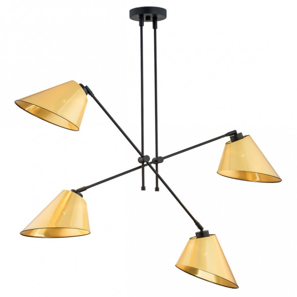 Argon 1694 Clava 4x15W Lampa wisząca czarny/złoty