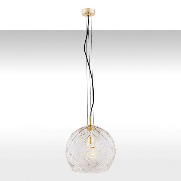 Argon 4201 Oviedo 1x15W Lampa wisząca złoty/przezroczysty