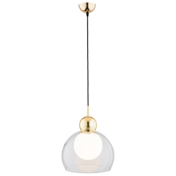 Argon 4237 Virgo 1x15W Lampa wisząca złoty/biały/transparentny