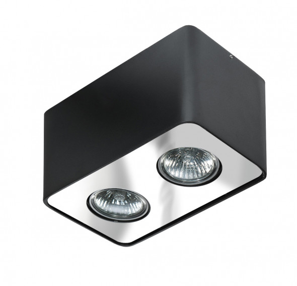 Azzardo AZ0738 Nino 2 2x50W Plafon czarny/chrom