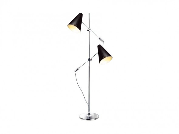 Azzardo Kaja AZ1082 FL-13054-BK Lampa stojąca Oprawa podłogowa 2x40W chrom