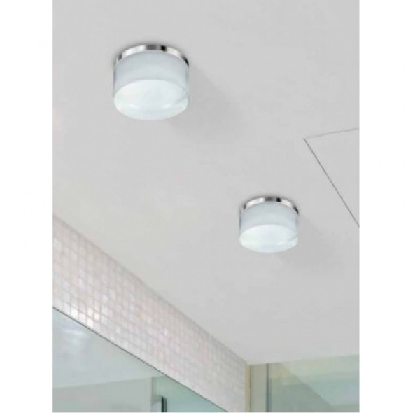 Azzardo Linz AZ2775 Lampa sufitowa Plafon łazienkowy okrągły 1x5W LED biały srebrny