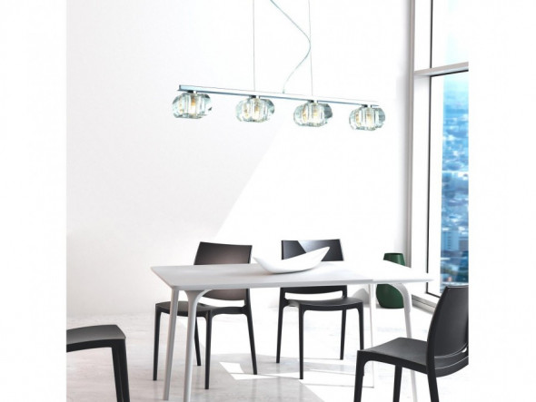 Azzardo Rubic 4 AZ0493 1798-4P Lampa wisząca Zwis industrialny Listwa dekoracyjna 4x40W chrom