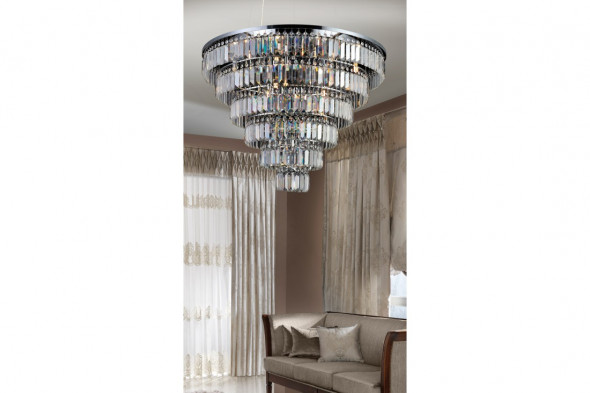 Azzardo Salerno XL AZ2927 Lampa wisząca Oprawa kryształowa Zwis dekoracyjny 12x40W chrom glamour