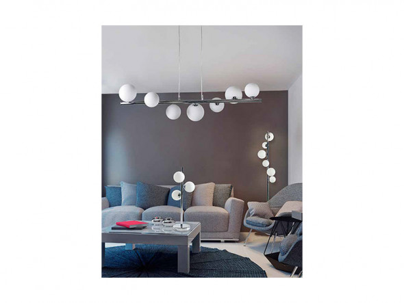 Azzardo Sybilla 3 AZ2103 DEL-8389-3T Lampa stołowa Oprawa biurowa Lampka nocna 3x25W biała chrom