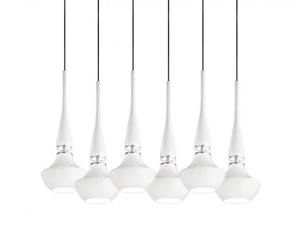 Azzardo Tasos 6 AZ1883 MD2095-6-WH Lampa wisząca Zwis industrialny 6x40W biała