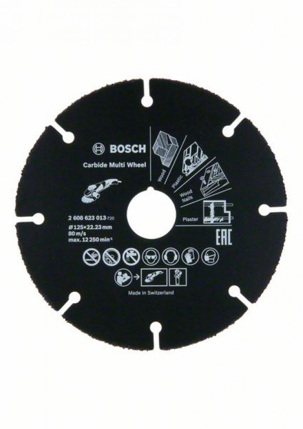 Bosch Tarcza tnąca Carbide Multi Wheel 125 mm, 1 mm, 22,23 mm