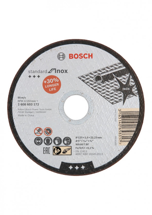 Bosch Tarcza tnąca do metalu prosta WA 60 T BF, 125 mm, 22,23 mm, 1,6 mm