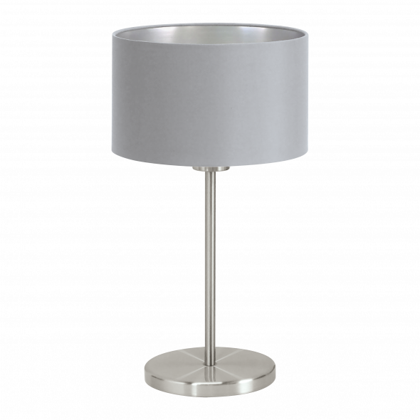 Eglo 31628 Maserlo 1x60W Lampa stołowa nocna szary srebrny