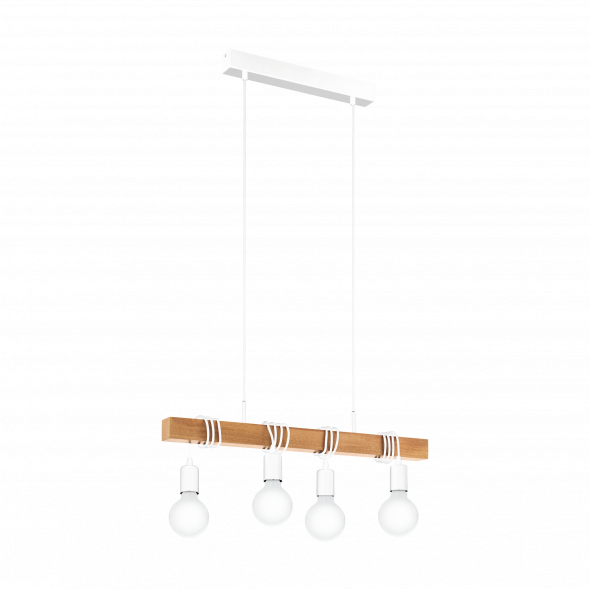 Eglo 33164 Townshend 4x60W Lampa wisząca biały brązowy