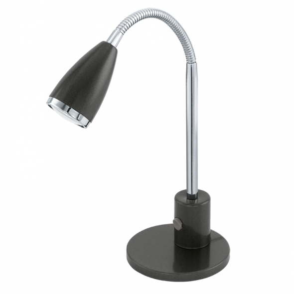 Eglo 92873 Fox 1x3W Lampka biurkowa antracyt/chrom