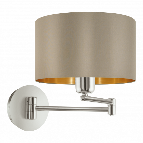 Eglo 95055 Maserlo 1x60W Kinkiet ścienny beżowy złoty