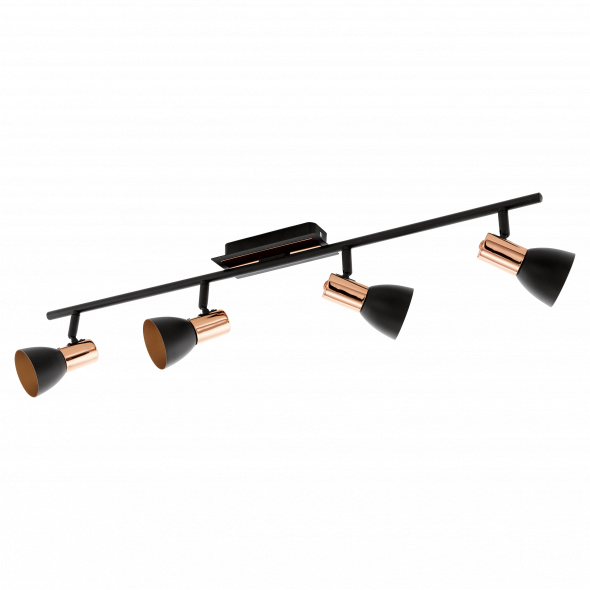 Eglo Barnham 94587 Listwa Reflektor Spot 4x3.3W LED czarna miedź