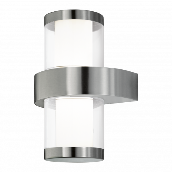 Eglo 94799 Beverly 1 2x3,7W LED Kinkiet zewnętrzny biały/srebrny