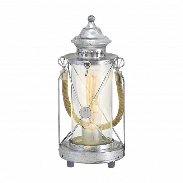 Eglo 49284 Bradford 1x60W Lampa stołowa antyczne srebro
