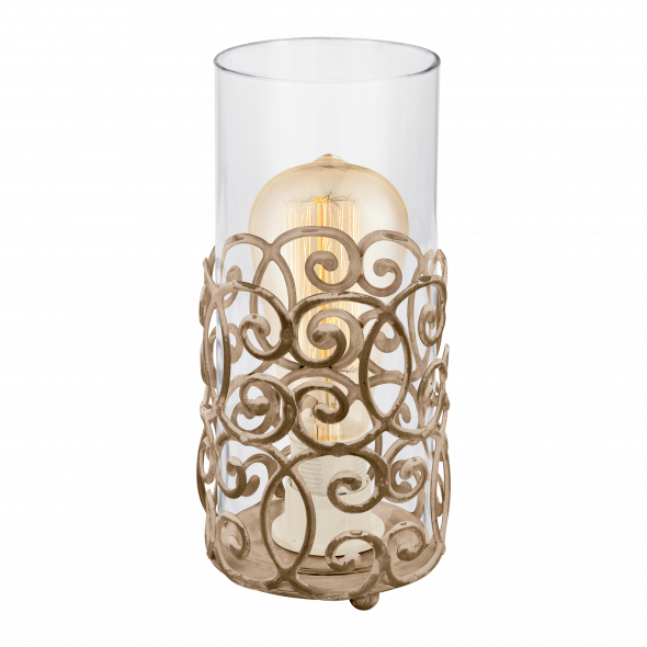 Eglo 49274 Cardigan 1x60W Lampa stołowa brązowa patyna