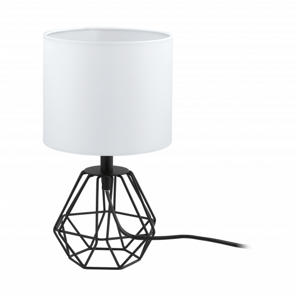 Eglo 95789 Carlton 2 1x60W Lampa stołowa biały/czarny