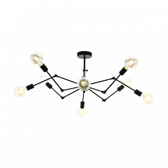 Eglo Exmoor 49037 Plafon Oprawa sufitowa industrialna 8x60W czarna