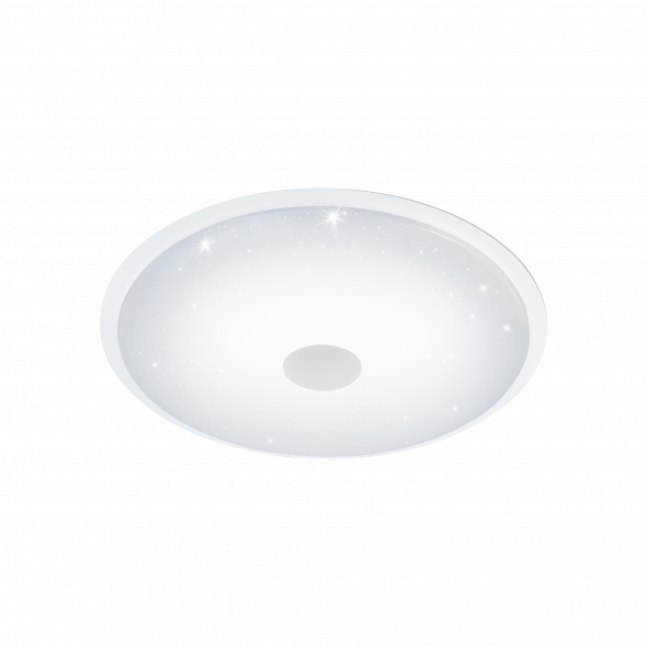 Eglo Lanciano 97737 Plafon ściemnialny okrągły 1x40W LED biały srebrny efekt kryształu