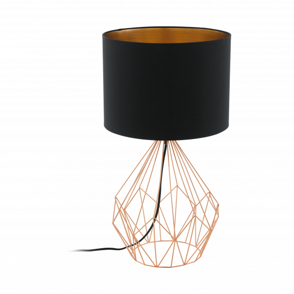 Eglo 95185 Pedregal 1 1x60W Lampa stołowa czarny/miedź
