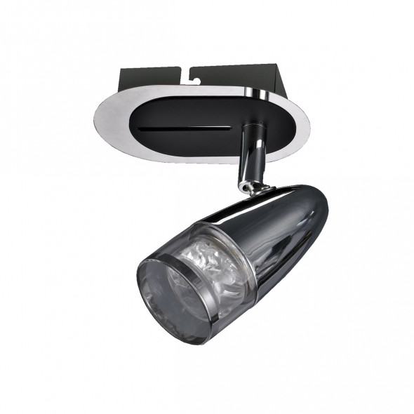 Italux Albane HP-503AC-01M-1341 CH Lampa sufitowa Reflektor Spot 1x4,3W chrom czarny przezroczysty