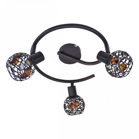 Italux Astor HP-716-03G-863WE Lampa sufitowa Spirala Plafon 3x28W LED brąz