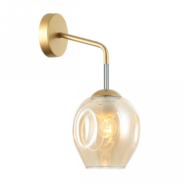 Italux Borgo WL-30843-1 GD+AMB kinkiet złoty