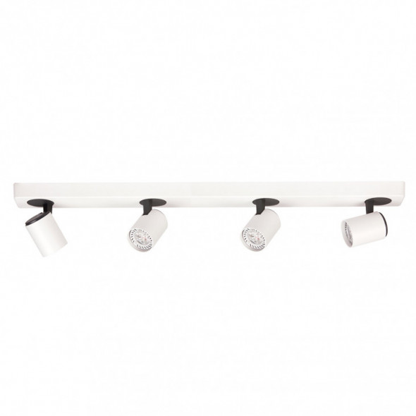 Italux Elvira SPL-3142A-4-WH Lampa sufitowa Plafon Spot Listwa industrialna 4x25W biały czarny