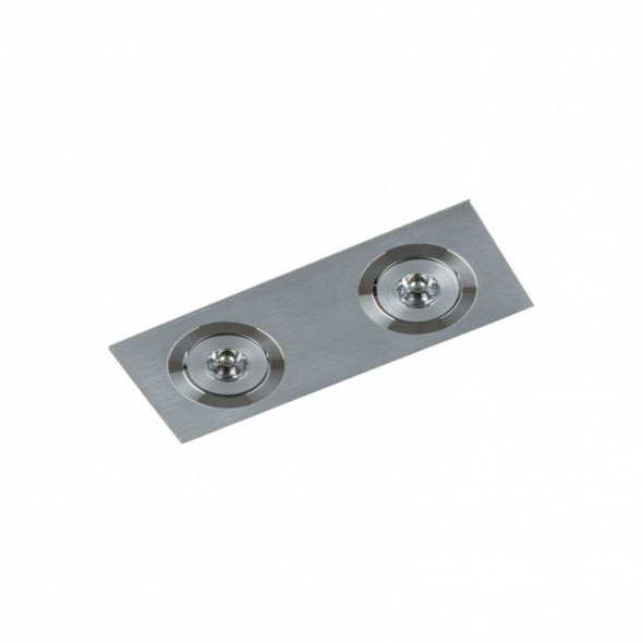 Italux Fiamma MQ71815-2B Lampa oprawa wpuszczana podtynkowa Spot Oczko 2x1W LED srebrny