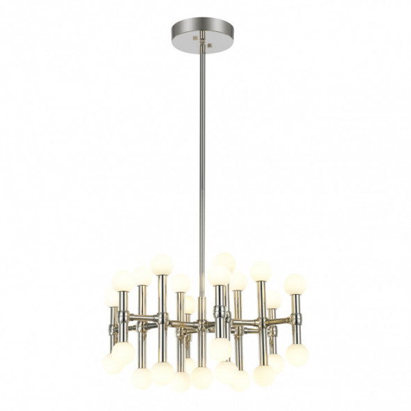 Italux Giovanna MX16009008-25A Lampa wisząca Żyrandol industrialny 1x65W LED nikiel polerowany