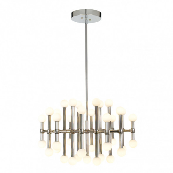 Italux Giovanna MX16009008-37A Żyrandol industrialny Oprawa dekoracyjna 1x94,2W LED nikiel polerowany