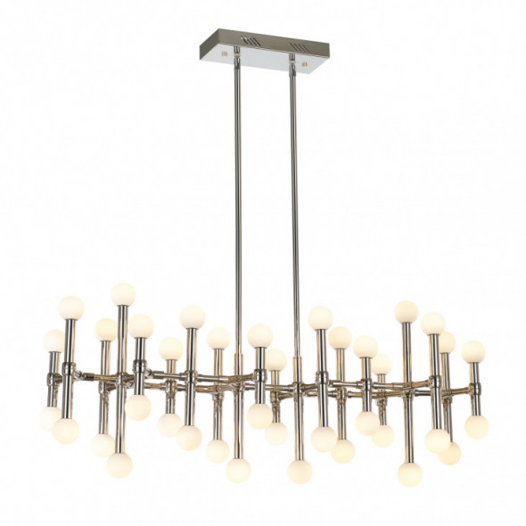 Italux Giovanna MX16009008-38A Żyrandol industrialny Oprawa dekoracyjna 1x96W LED nikiel polerowany