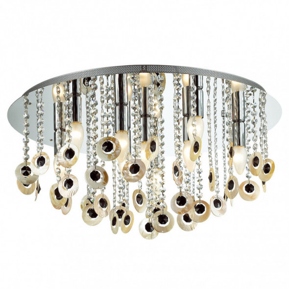 Italux Kanyo MA04927CA-009 plafon lampa oprawa sufitowa 9x40W chrom/kryształ