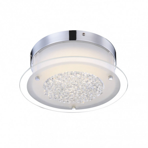 Italux Levi C47111Y-12W plafon lampa oprawa sufitowa 1x12W LED chrom/kryształ