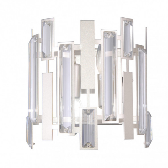 Italux Lucas WL-43383-2A Kinkiet kryształowy Lampa ścienna 2x40W srebrny szampański