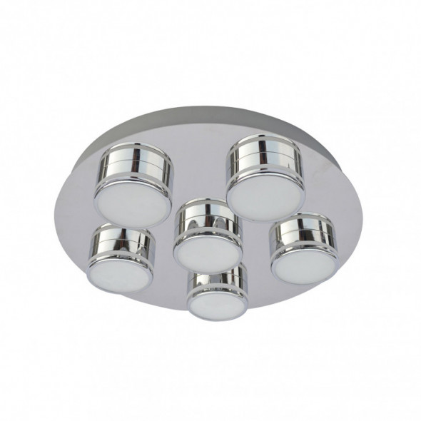 Italux Marcel HD-4014N-06-9051D CH plafon oprawa sufitowa 6x5W LED chrom