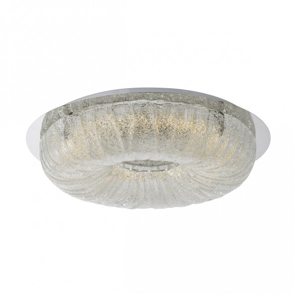 Italux Mercer MX15118-1A-36W Lampa sufitowa okrągła Plafon szklany ozdobny 1x36W LED chrom srebrny piaskowany